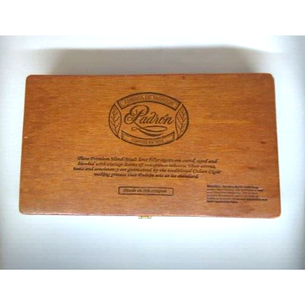 Padron | Torpedo Maduro Wood Cigar Box Empty - 9.75" x 5.5" x 1.5"